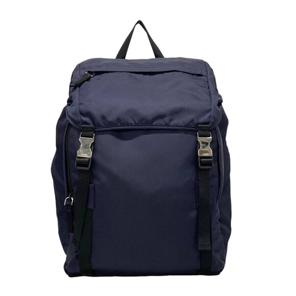 Auth PRADA Navy Black Nylon Backpack - Picture 1 of 14